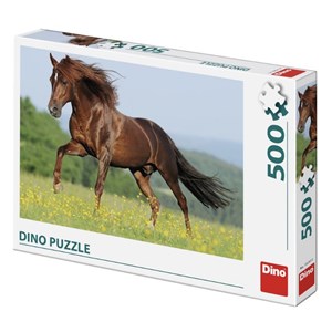Dino (50241) - "Pferd auf einer Wiese" - 500 Teile Puzzle