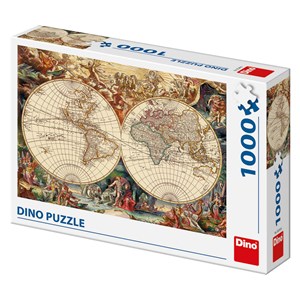 Dino (53249) - "Antike Weltkarte" - 1000 Teile Puzzle