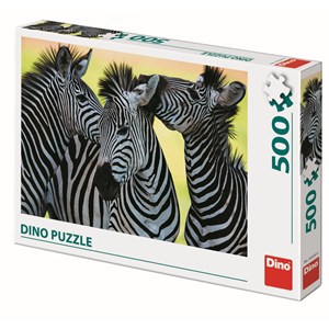 Dino (50226) - "3 Zebras" - 500 Teile Puzzle