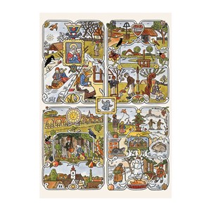 Dino (53251) - Josef Lada: "Year's Seasons" - 1000 Teile Puzzle