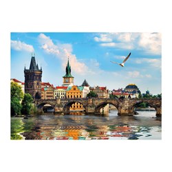 Dino (53273) - "Karlsbrücke, Prag" - 1000 Teile Puzzle