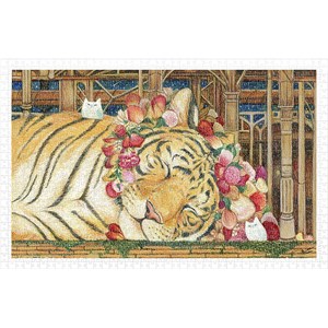 Pintoo (h2146) - Cotton Lion: "Goodnight Tiger" - 1000 Teile Puzzle