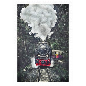 Pintoo (h2159) - "The Steam Train, Switzerland" - 600 Teile Puzzle