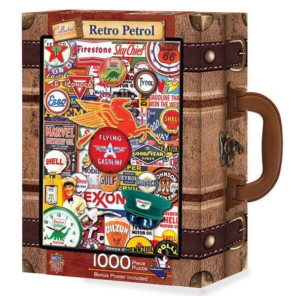 MasterPieces (71815) - "Puzzle in Suitcase, Retro Petrol" - 1000 Teile Puzzle