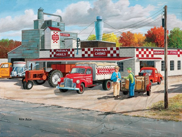 SunsOut (39311) - Ken Zylla: "Grows Feed Store" - 500 Teile Puzzle