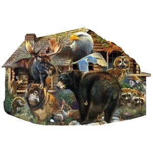 SunsOut (97186) - Rebecca Latham: "Wildlife Cabin" - 1000 Teile Puzzle