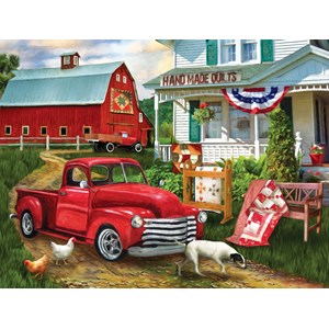 SunsOut (28868) - Tom Wood: "Stopping at the Farm" - 500 Teile Puzzle