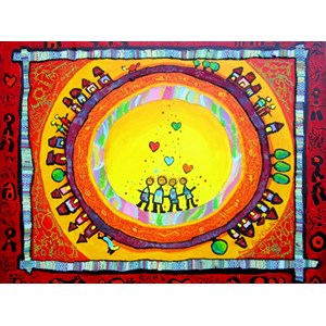 Grafika (00658) - Anne Poire, Patrick Guallino: "Portrait de Famille" - 2000 Teile Puzzle