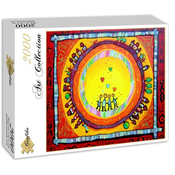 Grafika (00658) - Anne Poire, Patrick Guallino: "Portrait de Famille" - 2000 Teile Puzzle