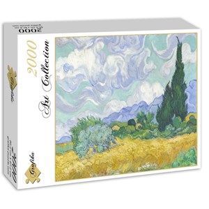 Grafika (00686) - Vincent van Gogh: "Champ de Blé avec Cyprès, 1899" - 2000 Teile Puzzle