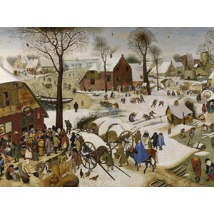 Grafika (00695) - Pieter Brueghel the Elder: "Volkszählung zu Bethlehem" - 2000 Teile Puzzle