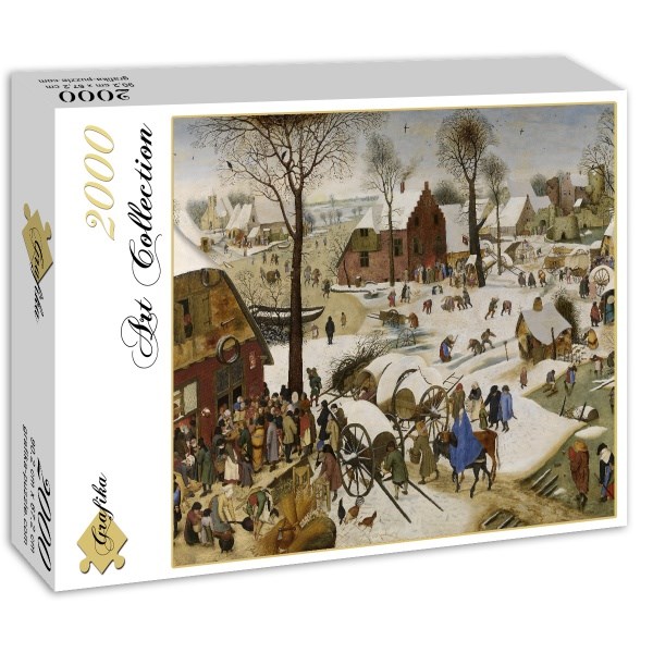 Grafika (00695) - Pieter Brueghel the Elder: "Volkszählung zu Bethlehem" - 2000 Teile Puzzle