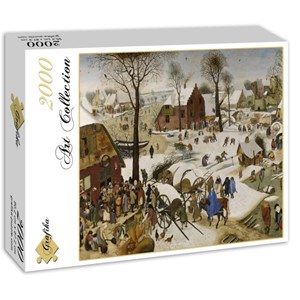 Grafika (00695) - Pieter Brueghel the Elder: "Volkszählung zu Bethlehem" - 2000 Teile Puzzle