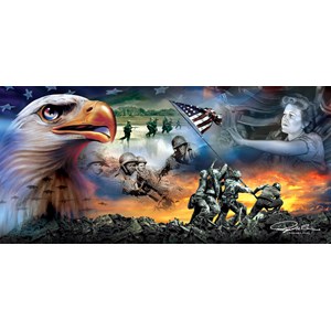 SunsOut (69046) - Ray Simon: "War Eagle" - 1000 Teile Puzzle