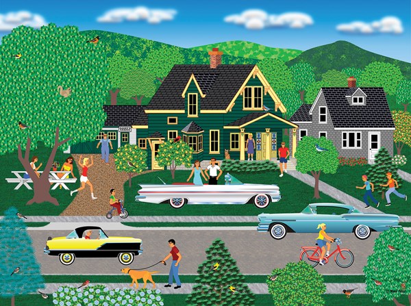 SunsOut (22636) - Mark Frost: "Nellie's New Car" - 1000 Teile Puzzle