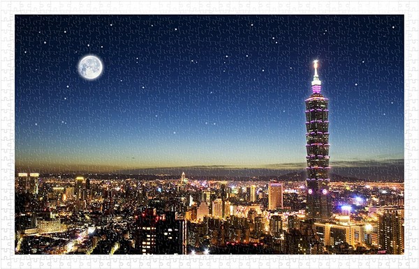 Pintoo (h1719) - "Taipei Skyline" - 1000 Teile Puzzle