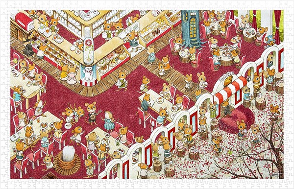 Pintoo (h1923) - "Smart, The Coffee Shop" - 1000 Teile Puzzle