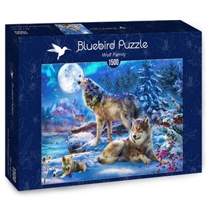 Bluebird Puzzle (70147) - Jan Patrik Krasny: "Winter Wolf Family" - 1500 Teile Puzzle