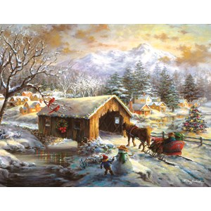 SunsOut (19319) - Nicky Boehme: "Over the Covered Bridge" - 1000 Teile Puzzle