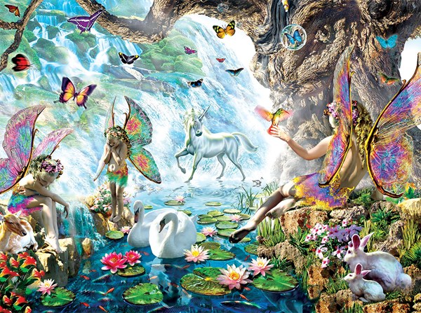 SunsOut (68020) - Adrian Chesterman: "Fairies at the Falls" - 1000 Teile Puzzle