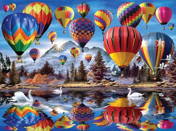 SunsOut (54936) - Howard Robinson: "Hot Air Balloons" - 1000 Teile Puzzle