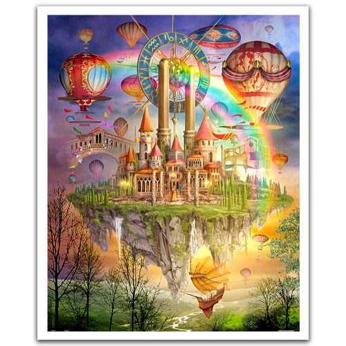Pintoo (h1561) - Ciro Marchetti: "Tarot Town" - 2000 Teile Puzzle