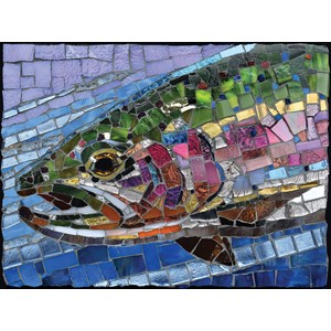 SunsOut (70711) - Cynthie Fisher: "Stained Glass Rainbow Trout" - 1000 Teile Puzzle