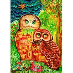 Bluebird Puzzle (70414) - Oxana Zaika: "Owls" - 1000 Teile Puzzle