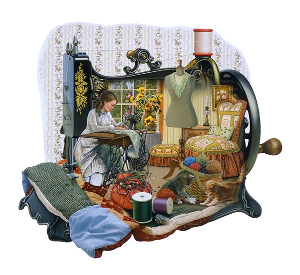 SunsOut (95072) - Russell Cobane: "Sewing Memories" - 1000 Teile Puzzle