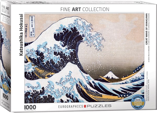 Eurographics (6000-1545) - Hokusai: "Die große Welle vor Kanagawa" - 1000 Teile Puzzle