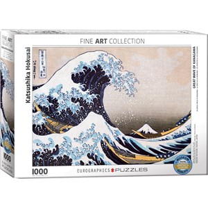 Eurographics (6000-1545) - Hokusai: "Die große Welle vor Kanagawa" - 1000 Teile Puzzle