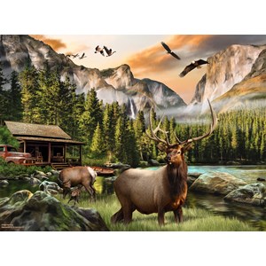 SunsOut (49004) - Nigel Hemming: "Elk Country" - 1000 Teile Puzzle