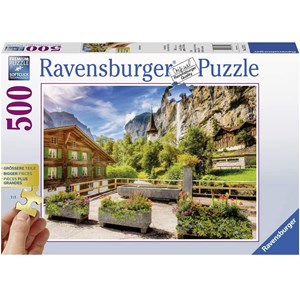 Ravensburger (13712) - "Lauterbrunnen" - 500 Teile Puzzle