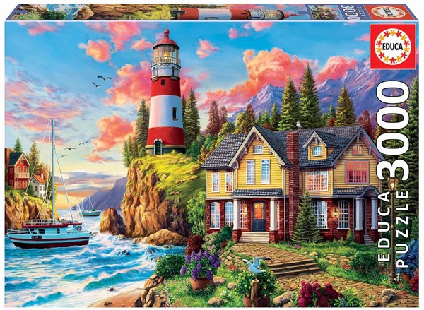 Educa (18507) - "Lighthouse Near The Ocean" - 3000 Teile Puzzle