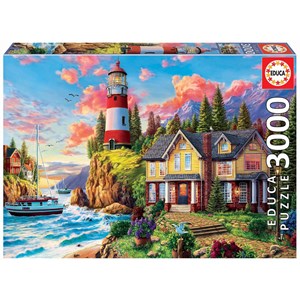 Educa (18507) - "Lighthouse Near The Ocean" - 3000 Teile Puzzle