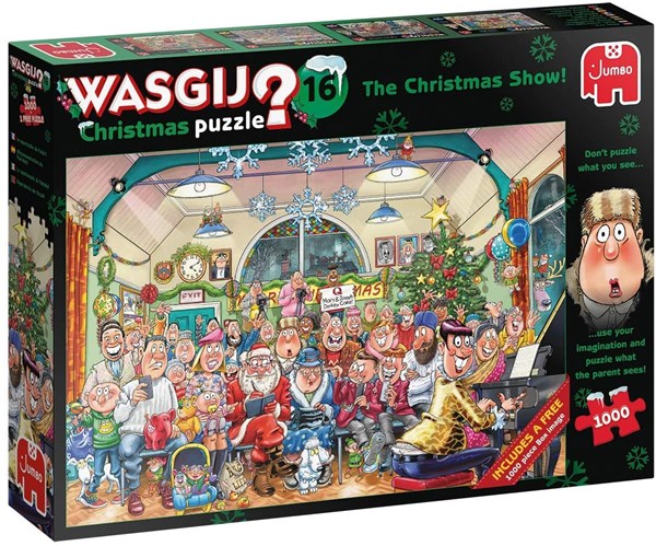 Jumbo (19183) - "Wasgij Christmas 16, Christmas Show!" - 1000 Teile Puzzle