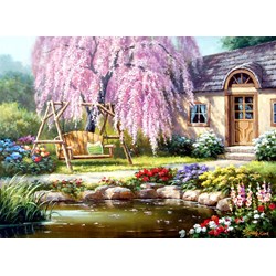 Anatolian (1089) - Sung Kim: "Cherry Blossom Cottage" - 1000 Teile Puzzle