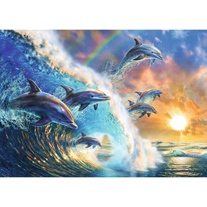 Ravensburger (19580) - Adrian Chesterman: "Dancing Dolphins" - 1000 Teile Puzzle