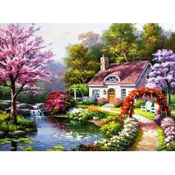 Anatolian (4556) - Sung Kim: "Spring Cottage In Full Bloom" - 1500 Teile Puzzle