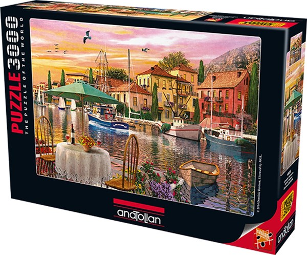 Anatolian (4905) - Dominic Davison: "Sonnenuntergang am Hafen" - 3000 Teile Puzzle