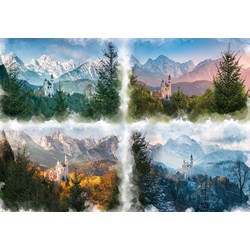 Ravensburger (16137) - "Märchenschloss in 4 Jahreszeiten (Neuschwanstein)" - 18000 Teile Puzzle