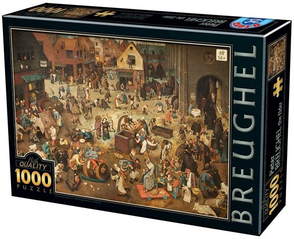 D-Toys (76885) - Pieter Brueghel the Elder: "The Fight Between Carnival and Lent" - 1000 Teile Puzzle