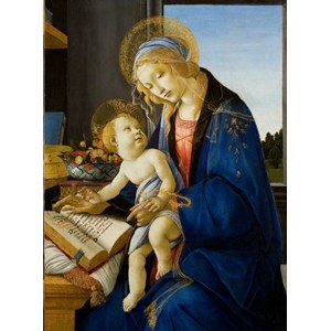 Grafika (01284) - Sandro Botticelli: "The Madonna of the Book, 1480" - 2000 Teile Puzzle