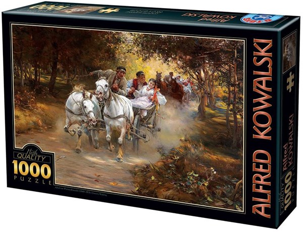 D-Toys (74324) - Alfred Wierusz-Kowalski: "Country Wedding" - 1000 Teile Puzzle