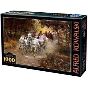 D-Toys (74324) - Alfred Wierusz-Kowalski: "Country Wedding" - 1000 Teile Puzzle