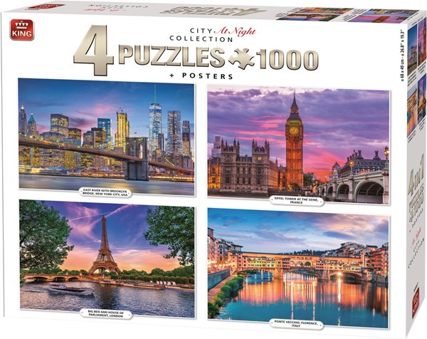 King International (55957) - "City at Night Collection" - 1000 Teile Puzzle
