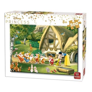 King International (55916) - "Disney Princess, Schneewittchen und die sieben Zwerge" - 500 Teile Puzzle