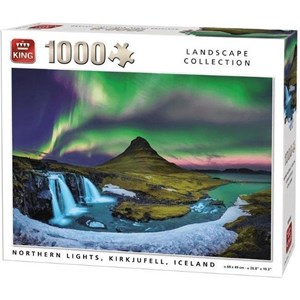 King International (55938) - "Northern Lights, Kirkjufell, Iceland" - 1000 Teile Puzzle