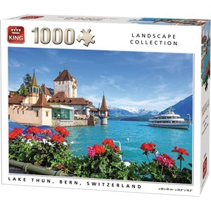 King International (55941) - "Lake Thun, Bern, Switzerland" - 1000 Teile Puzzle