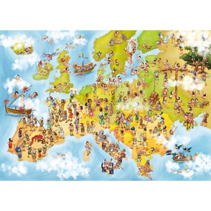 Deico (76120) - "Europakarte" - 1000 Teile Puzzle